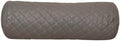 Neck Roll Pillow Cushion Cover, 22x5 Inch Full Moon Round Bolster Pillow Case, Cylinder Soft Lambskin Leather Pillowcase for Head, Spine & Neck Support During Sleep - Quilted Grey Pack of 1