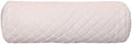 Neck Roll Pillow Cushion Cover, 20x5 Inch Full Moon Round Bolster Pillow Case, Cylinder Soft Lambskin Leather Pillowcase for Head, Spine & Neck Support During Sleep - Quilted White Pack of 1