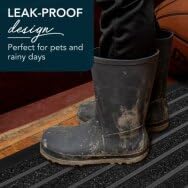 ubdyo Extra Durable Door Mat - Dirt Trapping Outdoor Welcome Mats - Non-Slip Outdoor Indoor Entrance - Low Profile Front Doormat (47" x 32", Bright Black)