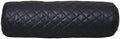 Neck Roll Pillow Cushion Cover, 18x5 Inch Full Moon Round Bolster Pillow Case, Cylinder Soft Lambskin Leather Pillowcase for Head, Spine & Neck Support During Sleep - Quilted Gun Metal Blue Pack of 1