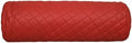 Neck Roll Pillow Cushion Cover, 16x6 Inch Full Moon Round Bolster Pillow Case, Cylinder Soft Lambskin Leather Pillowcase for Head, Spine & Neck Support During Sleep - Quilted Cherry Red Pack of 1