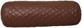 Neck Roll Pillow Cushion Cover, 22x7 Inch Full Moon Round Bolster Pillow Case, Cylinder Soft Lambskin Leather Pillowcase for Head, Spine & Neck Support During Sleep - Quilted Chocolate Brown Pack of 1
