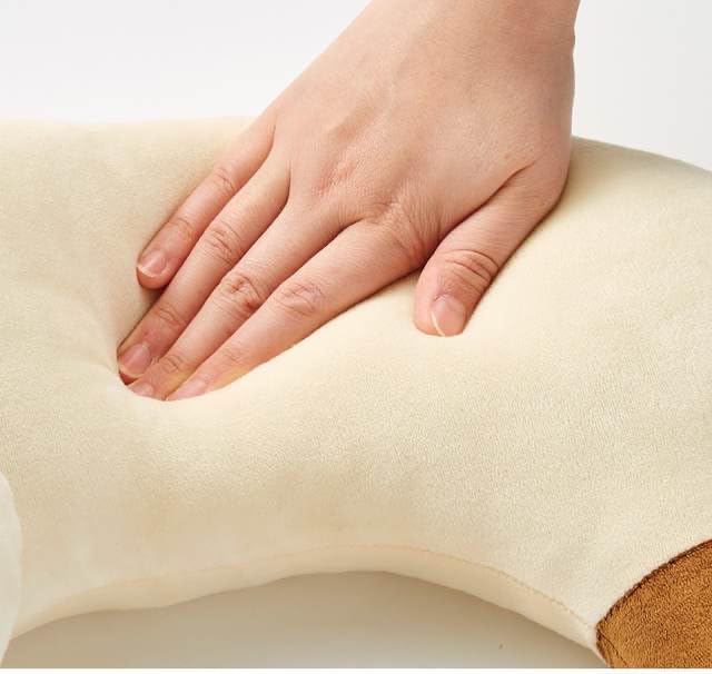 U-Shaped Cat Plush Pillow, Cute Plushies, 20" - Ultrasoft Cat Stuffed Animal, Birtday Gift (Brown)