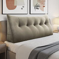 Wedge Headboard Pillow Dorm Room Reading Pillow Back Support for Sitting Up in Bed Bolster Lumbar Cushion Body Positioning Bedrest Velvet 59in Light Tan Queen