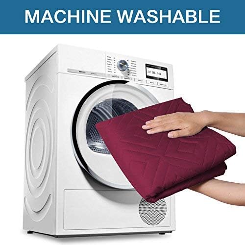 H.VERSAILTEX Reversible Chair Cover Furniture Protector Anti-Slip Couch Cover Water Resistant 2" Elastic Straps Chair Slipcover Pets Kids Fit Sitting Width Up to 21" (Chair:75" x 65", Red/Tan)