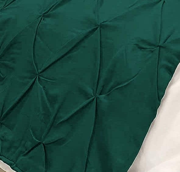 Bed Runner Set - 100% Pure Cotton 800 Thread Count - Luxury 1 Pinch Pleated Bed Runner and 2 Pillow Cover - 3 Piece Pinch Pleated Bed Runner Set Twin, Teal