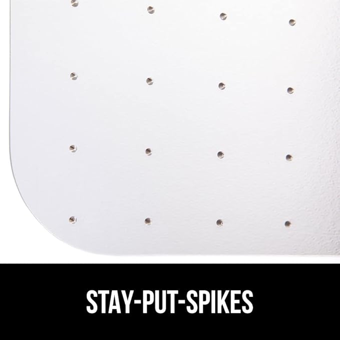 GORILLA GRIP Slip Resistant Office Chair Mat for Carpet Floors, Smooth Glide Under Desk Carpeted Floor Protector, Heavy Duty Plastic Computer Mats for Rolling Work and Gaming Chairs 32.5x48, Clear