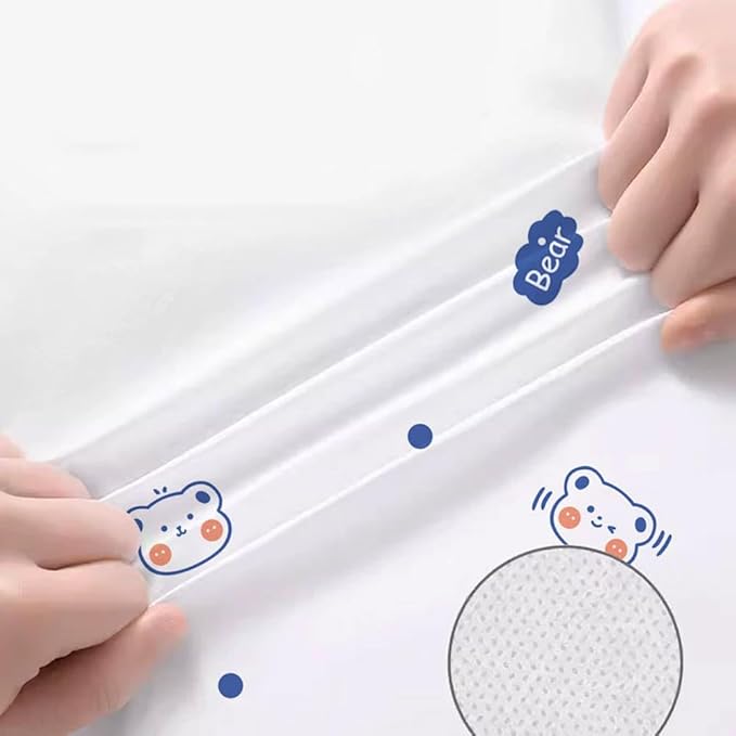 Portable Disposable Bed Sheet, Duvet Cover, Pillowcase Four Piece Set,Disposable Bed Sheets, Quilt Cover and Pillow case Set for Hotel and Travel,Non-Woven,94.49x86.61inches Double Bed