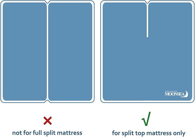 Waterproof Split Top Queen Mattress Pad Protector for Adjustable Bed, 34" Top Split from Head, Noiseless, Soft Padded Matress Protector