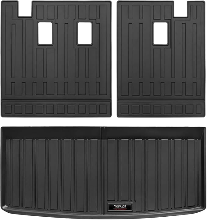 Custom for 2016-2025 Honda Pilot Cargo Mats Trunk Liner and 3rd Rear Seat Backrest Mats All Weather TPE Protection Mat Accessories (for 2016-2025 Honda Pilot)