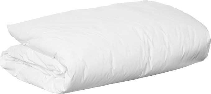 National Allergy Premium 100% Cotton Duvet Comforter Protector - Twin Size - 66" x 86" - White - Breathable 300 Thread Count Hypoallergenic Cover - Zippered Encasement - Bedding Linen