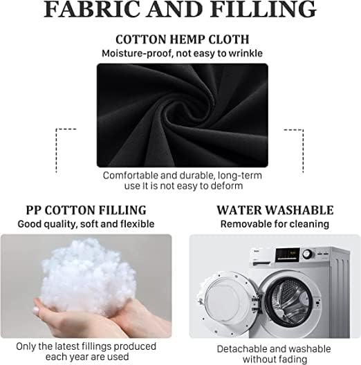 Wedge Headboard Pillow Dorm Room Reading Pillow Back Support for Sitting Up in Bed Bolster Lumbar Cushion Body Positioning Bedrest Gifts for Mom Velvet 59in Black Queen