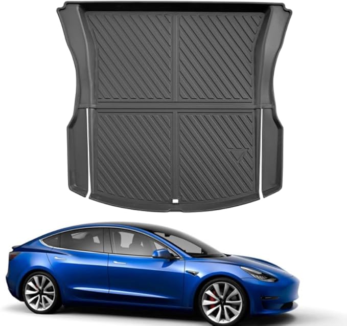 Custom Car Cargo Mats Trunk Liner All Weather TPE Protection Mat Accessories (for 2017-2023 Tesla Model 3)