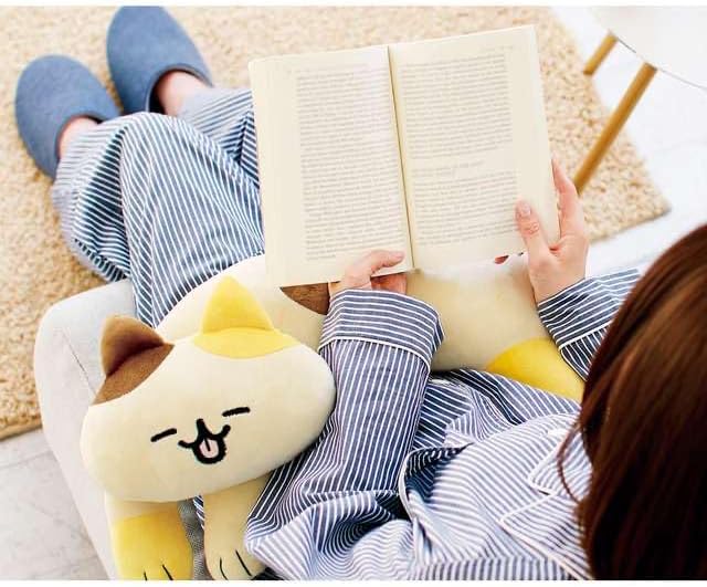 U-Shaped Cat Plush Pillow, Cute Plushies, 20" - Ultrasoft Cat Stuffed Animal, Birtday Gift (Bicolor)