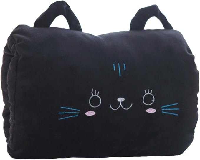 Kids Cartoon Hand Warmer Pillow, Plush Animal Doll with Arm Warmers for Children, Soft Hugging Cushion for Nap and Winter Days, Cozy Throw Pillow