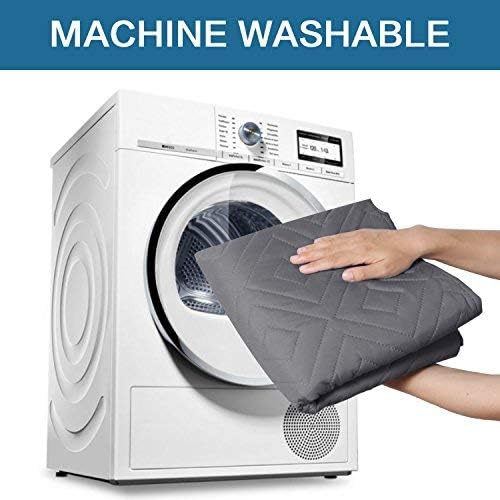 H.VERSAILTEX Reversible Chair Cover Furniture Protector Anti-Slip Couch Cover Water Resistant 2" Elastic Straps Chair Slipcover Pets Kids Fit Sitting Width Up to 21" (Chair:75" x 65", Gray/Beige)