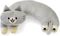U-Shaped Cat Plush Pillow, Cute Plushies, 20" - Ultrasoft Cat Stuffed Animal, Birtday Gift (Grey)