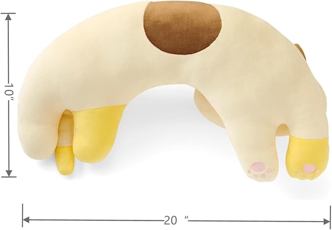 U-Shaped Cat Plush Pillow, Cute Plushies, 20" - Ultrasoft Cat Stuffed Animal, Birtday Gift (Bicolor)