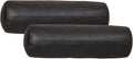 Neck Roll Pillow Cushion Cover, 22x7 Inch Full Moon Round Bolster Pillow Case, Cylinder Soft Lambskin Leather Pillowcase for Head, Spine & Neck Support During Sleep - Black Pack of 2