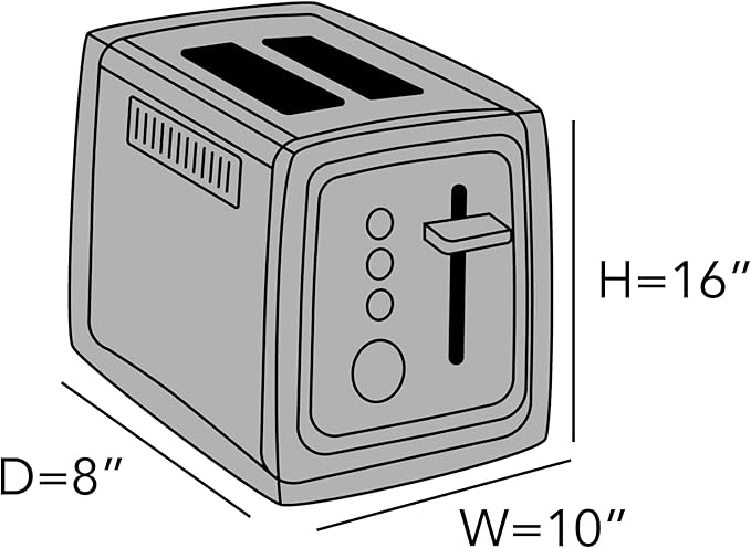 Covermates Keepsakes Toaster Cover - Dust Protection - Stain Resistant - Washable Appliance Cover, Cream