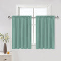 DWCN Blackout Curtains for Living Room Thermal Insulated, Energy Saving & Noise Reducing Bedroom Curtains, Sage Green, W 60x L 36 Inch, Set of 2 Rod Pocket Curtain Panels