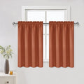 DWCN Blackout Curtains Thermal Insulated, Energy Saving & Noise Reducing Bedroom and Living Room Curtains, Burnt Ochre, W 42x L 36 Inch, Set of 2 Rod Pocket Curtain Panels