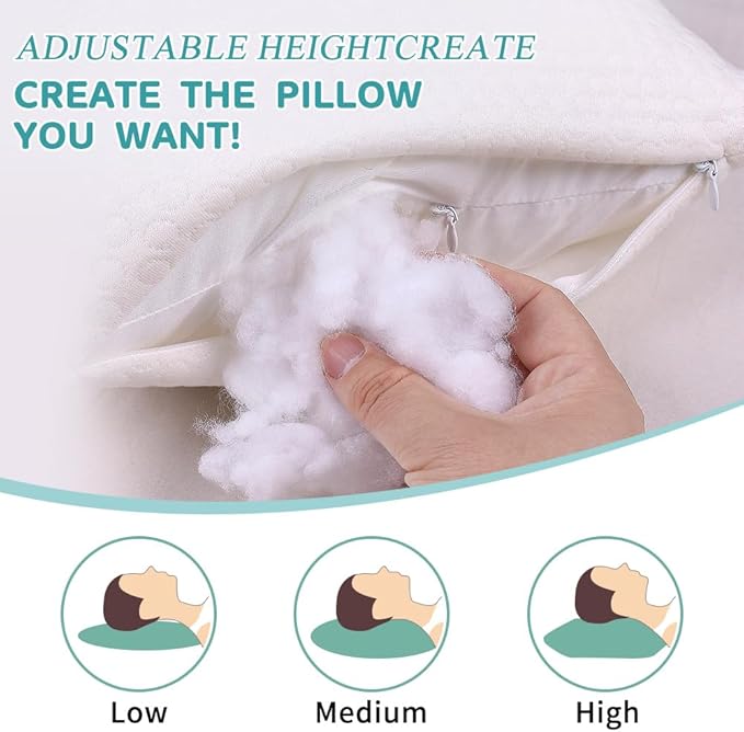 Toddler Pillow for 2-5 Year Olds,Organic Cotton Toddler Crib Pillow with Washable Cover,13x18 Inch White Pillow for Toddler Bed