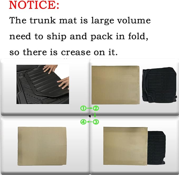 Camry Cargo Liners,Rear Cargo Trunk Tray Floor Mats Compatible with 2012 2013 2014-2016 2017 Toyota Camry (No Hybrid Models),All Weather Protector Custom 3D Waterproof Durable Odorless TPO Accessories