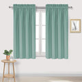 DWCN Blackout Curtains for Living Room Thermal Insulated, Energy Saving & Noise Reducing Bedroom Curtains, Sage Green, W 38x L 45 Inch, Set of 2 Rod Pocket Curtain Panels