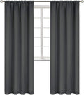 BGment Blackout Curtains for Bedroom 84 Inches Long 2 Panels Set - Rod Pocket Thermal Insulated Room Darkening Curtain Drapes for Living Room, 42 x 84 Inch, Dark Grey