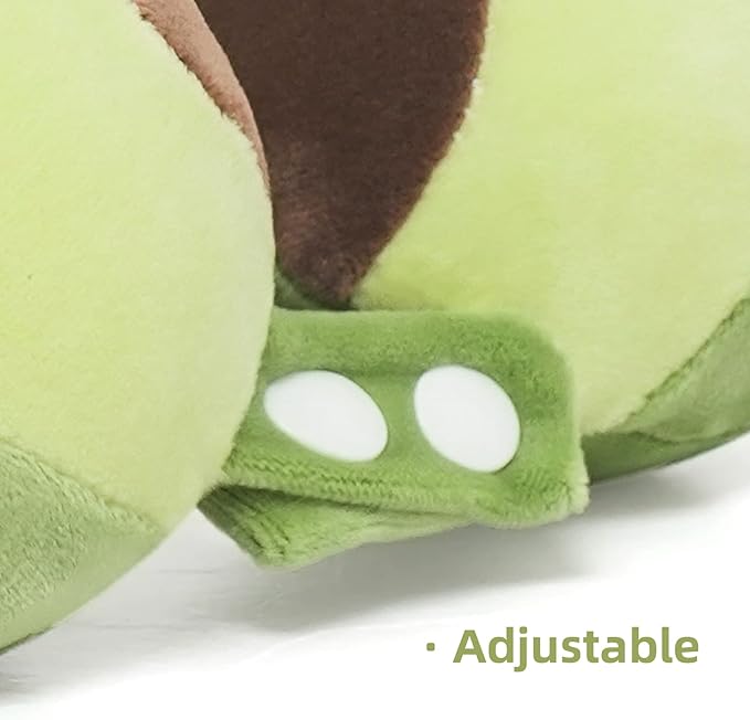 Niuniu Daddy Avocado Kids Travel Neck Pillow for 3-8 Years Old, Soft Memory Foam Cervical Neck Support Pillow for Sleeping Airplane Road Car Essentials for Long Trip Travel Toddlers Boys Girls