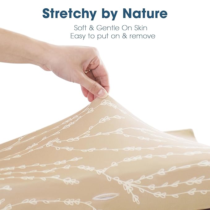 GRSSDER Stretchy Ultra Soft Jersey Knit Changing Pad Cover Set 2 Pack, Stylish Breathable and Come with The Buckle Strap Holes, Universal Fitted Safe and Snug