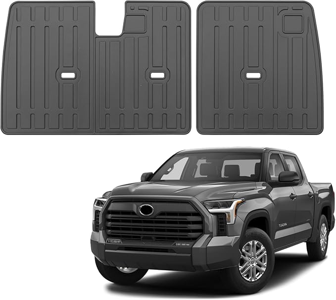 Custom for 2022-2025 2026 Toyota Tundra CrewMax Rear Seat Backrest Mats All Weather TPE Protection Mat Accessories (for 2022-2026 Toyota Tundra CrewMax)