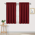 DWCN Christmas Burgundy Room Darkening Blackout Curtains - Thermal Insulated Privacy Energy Saving Window Curtain Drapes 52 x 45 inch Length, Set of 2 Bedroom Living Room Curtains