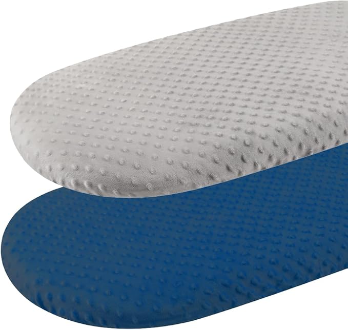 Dot Bassinet Sheet Set 2 Pack Stretch Fitted Cradle Sheets,Ultra Soft,Universal Fit Oval Rectangle Hourglass Pad/Mattress, for Baby Girls and Boys Grey Navy