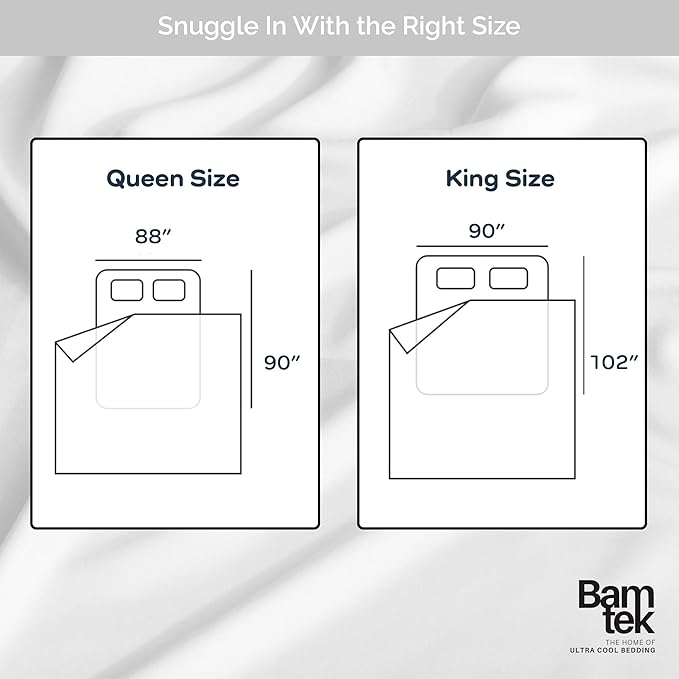 Duvet Cover Set - 100% Viscose Derived from Bamboo Duvet Cover King Size, 3 PC Luxury Cooling Duvet Cover for Hot Sleepers, Silky Buttery Soft Comforter Cover & 2 PC King Pillowcases, White