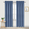 DWCN Blackout Curtains – Thermal Insulated, Energy Saving & Noise Reducing Bedroom and Living Room Curtains, Dusty Blue, W 38x L 84 Inch, Set of 2 Rod Pocket Curtain Panels