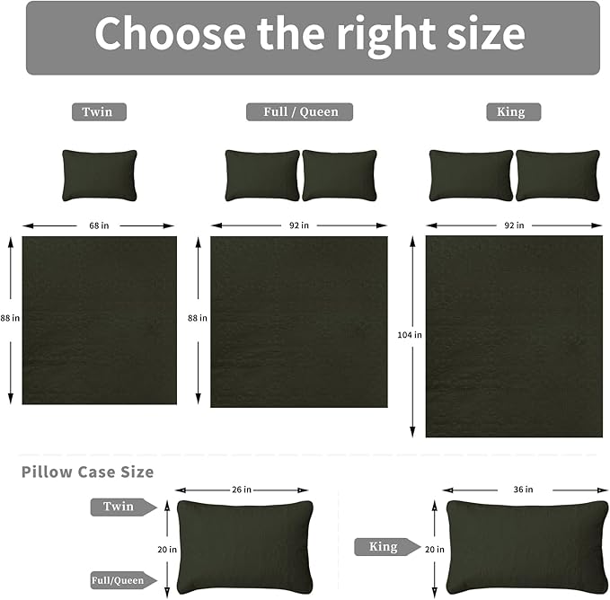 Easy-Going Full/Queen Size Reversible Quilt Set with 1 Quilt and 2 Pillow Shams, Soft Bed Quilt Cover, Water Resistant Lightweight Microfiber Bedspread, Stain Resistant, Damask-Army Green/Beige