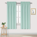 DWCN Blackout Curtains for Living Room Thermal Insulated, Energy Saving & Noise Reducing Bedroom Curtains, Mint Green, W 42x L 63 Inch, Set of 2 Rod Pocket Curtain Panels