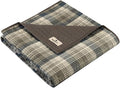 Woolrich Luxury Quilted Throw - Cabin Lifestyle, Patchwork with Moose Design All Season, Lightweight and Breathable Cozy Bedding Layer Throws for Couch Sofa, 50" W x 70" L, Tasha Taupe