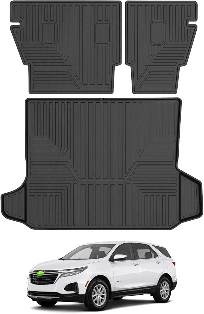 Mixsuper Cargo Liner for Chevrolet Equinox/GMC Terrain 2018-2024, Trunk Mat Backrest Mat for Equinox/Terrain Accessories Cargo Mat Rear Trunk Liner Black