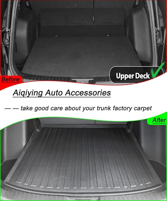 CRV Cargo Liner - Compatible with 2023-2025 2026 Honda CR-V 5-Seat All Models, All Weather Protection Rear Trunk Tray Cargo Mat Custom Fit,3D Waterproof Accessories，Not for 7-Seats Models（Upper Deck）