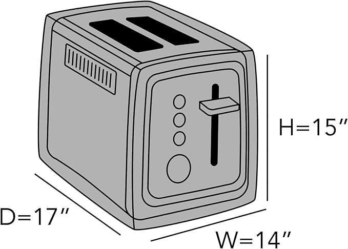 Covermates Keepsakes Toaster Cover - Dust Protection - Stain Resistant - Washable Appliance Cover, Bronze