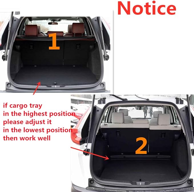 CRV Cargo Liner - Compatible with 2017-2022 Honda CR-V Lower Deck,Not for Subwoofer/Touring/Hybrid Models,All-Weather 3D Waterproof Rear Trunk Tray Floor Mat Custom Fit TPO Accessories