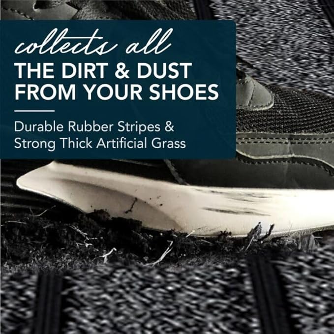 ubdyo Extra Durable Door Mat - Dirt Trapping Outdoor Welcome Mats - Non-Slip Outdoor Indoor Entrance - Low Profile Front Doormat(47" x 32", Bright Grey)