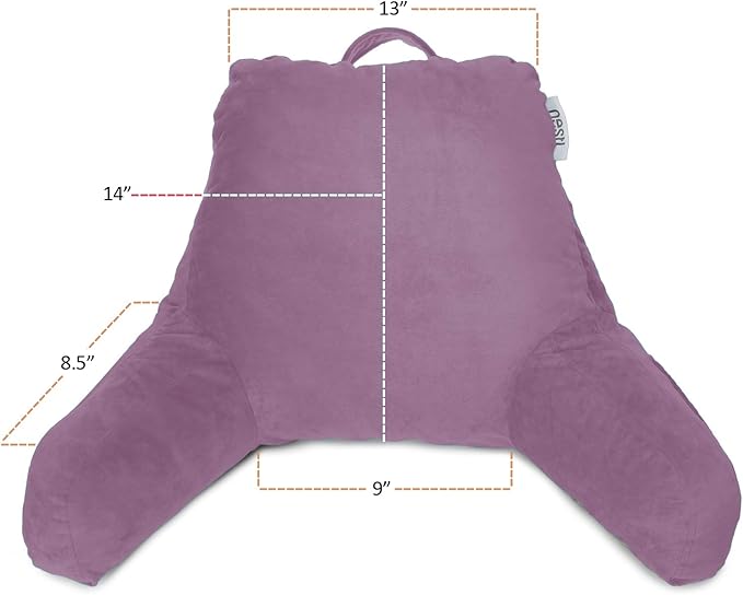 Nestl Reading Pillow for Kids & Teens with Shredded Memory Foam, Backrest Pillows for Reading, Watching, and Gaming, Use on The Couch, Bed, or Floor, Adjustable Support, Washable Cover Lavender Dream