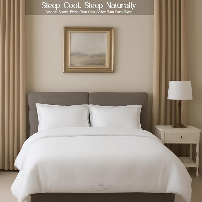 Sleeper Sofa 4 Piece Bed Sheet Set Premium Quality 100% Cotton 500 Thread Count, Smooth & Super Soft Sateen Weave, Extra Soft Bed Sheets, Wrinkle Free, 8 Inch Deep Pocket (Twin, White)