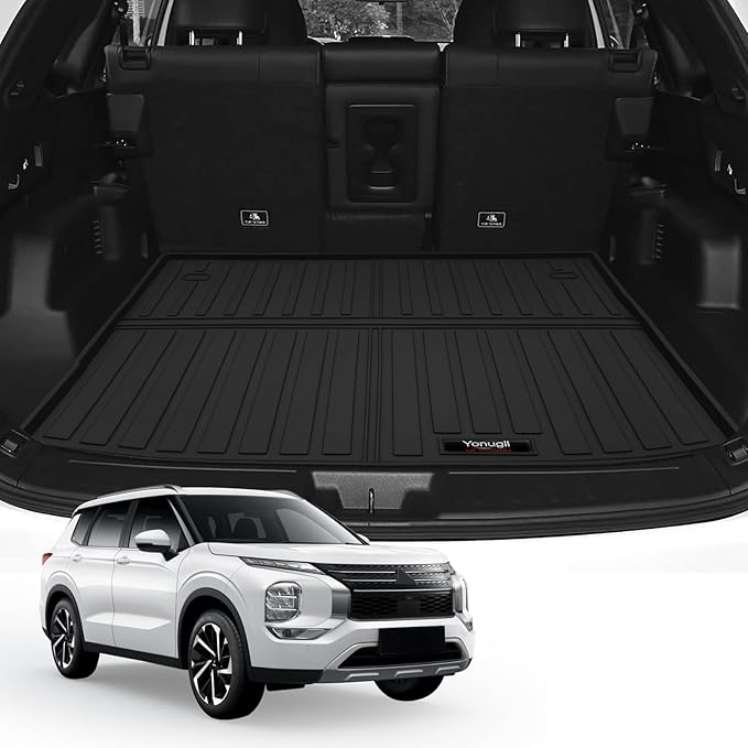 Custom Car Cargo Mats Trunk Liner All Weather TPE Protection Mat Accessories (for 2022-2026 Mitsubishi Outlander 5 Seat)