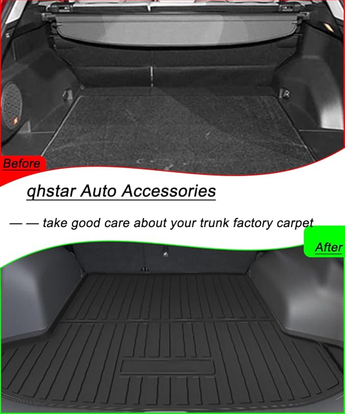 All Weather Rear Cargo Liners Trunk Tray Mats Custom Fit in Upper Deck Compatible with 2023 2024 2025 2026 KIA Sportage Without Subwoofer,Not for PHEV Models， 3D Waterproof Durable Odorless Flexible