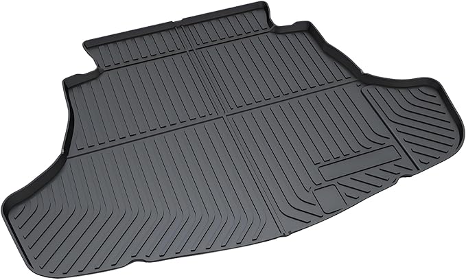 All Weather Rear Cargo Liners Trunk Tray Mats Protector Custom Compatible with 2018 2019 2020 2021 2022 2023 2024 2025 Toyota Camry, 3D Waterproof Durable Odorless Flexible Black TPO Accessories
